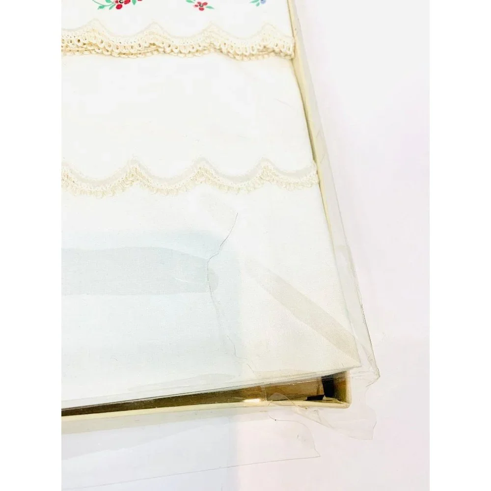 Vintage 1940s Regency Sheet Set Colonial Printed Decropak Pillowcases Deadstock